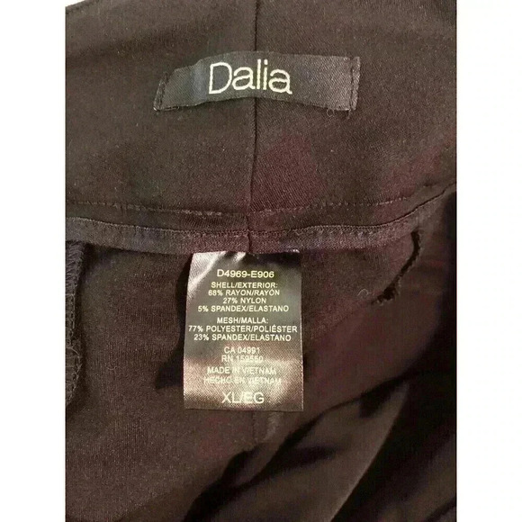 Dalia XL Black Point Knit Pull On Pants Bootcut Pockets Heavy Weight Stretch - Picture 4 of 4